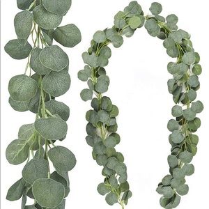 2 Silk Eucalyptus Garlands, 6ft each
